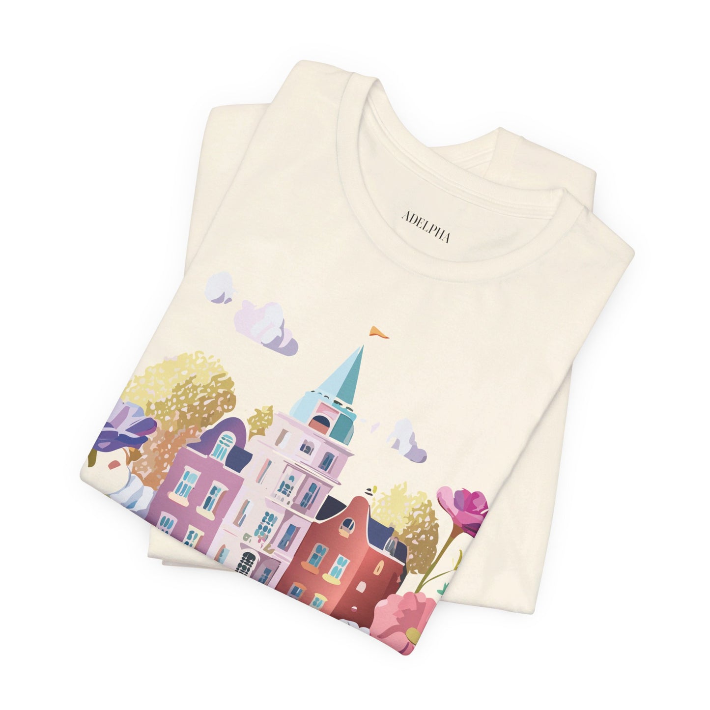 Natural Cotton Tee Shirt - Beautiful Places Collection - Amsterdam Printify