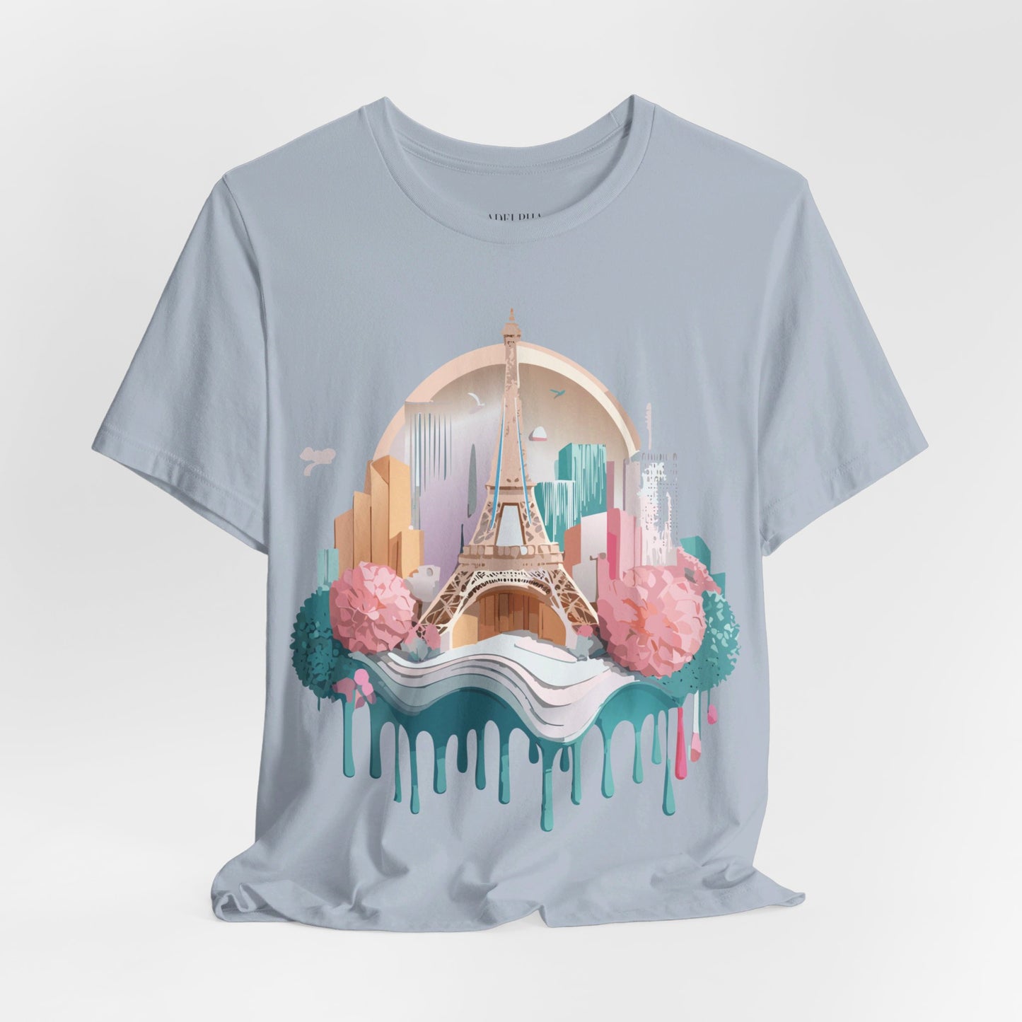Natural Cotton Tee Shirt - Beautiful Places Collection - Paris Printify