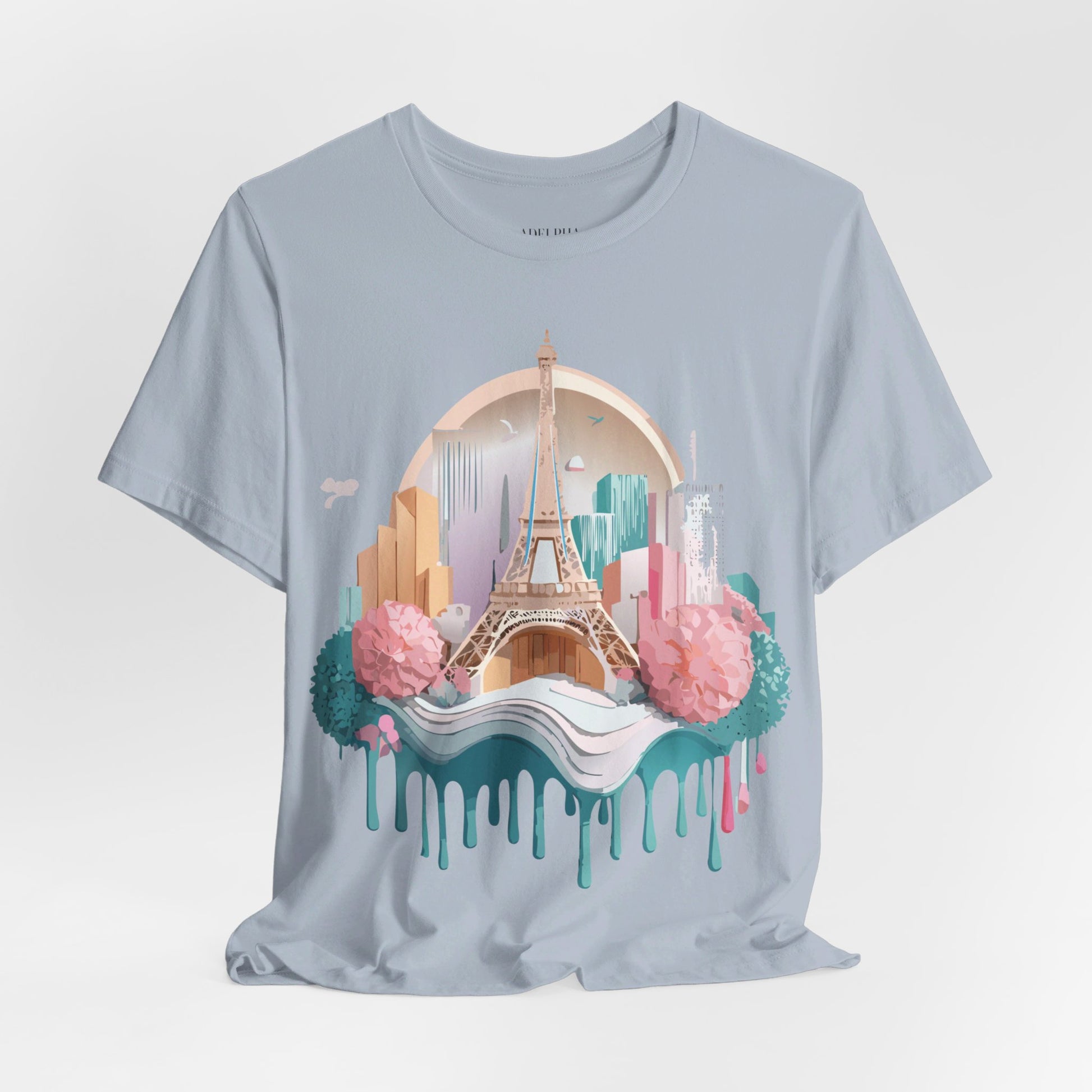 Natural Cotton Tee Shirt - Beautiful Places Collection - Paris Printify
