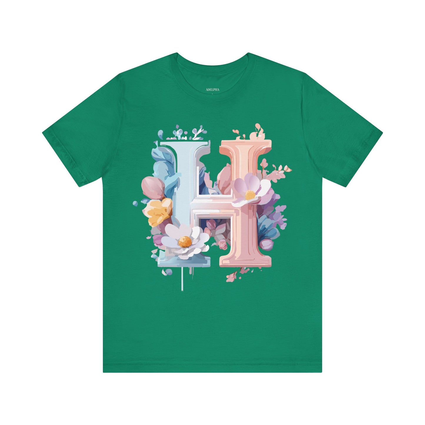 Natural Cotton Tee Shirt - Letters Collection - H Printify