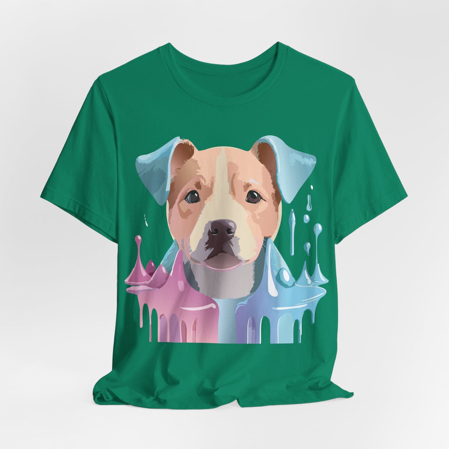 Natural Cotton Tee Shirt with Dog Printify