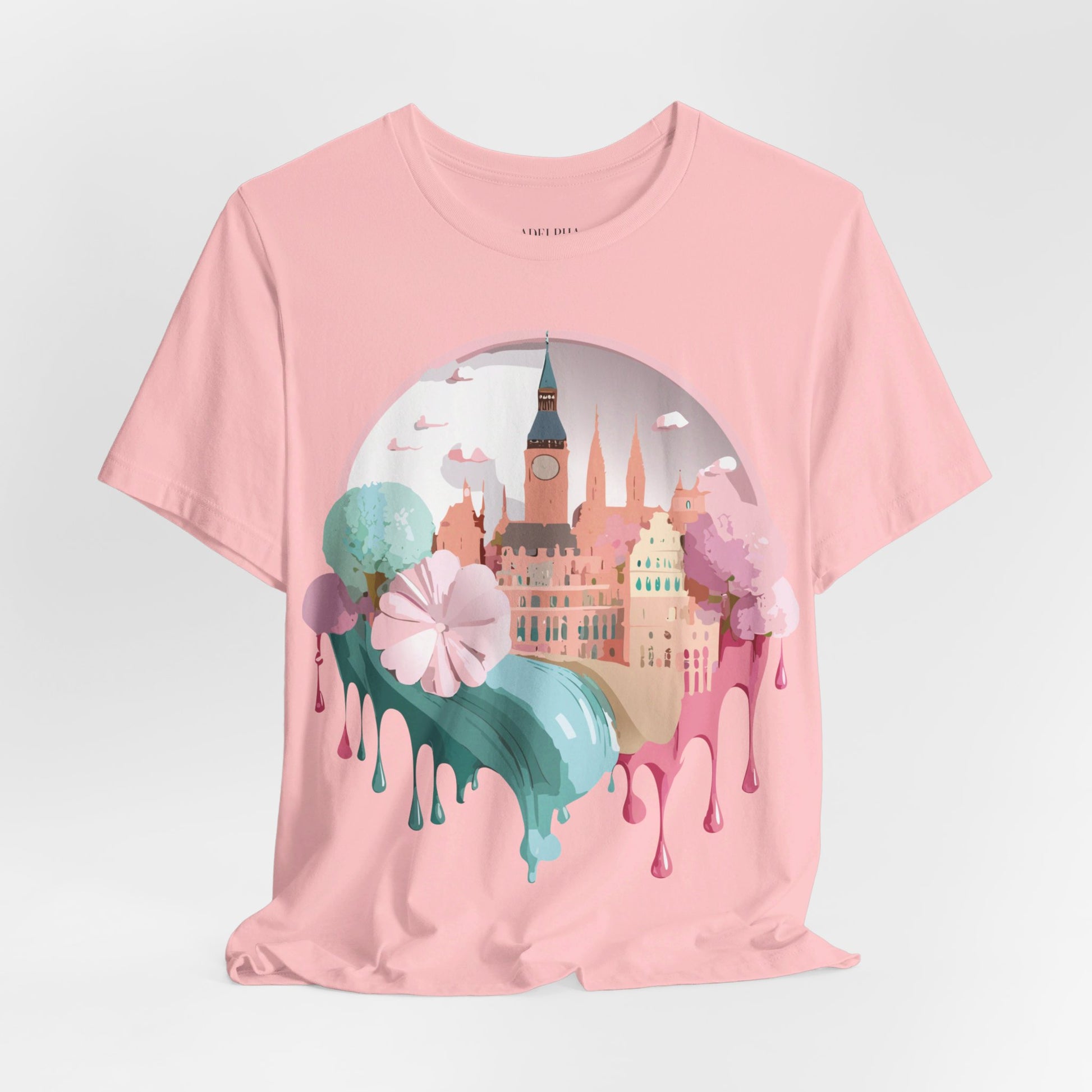 Natural Cotton Tee Shirt - Beautiful Places Collection - Prague Printify