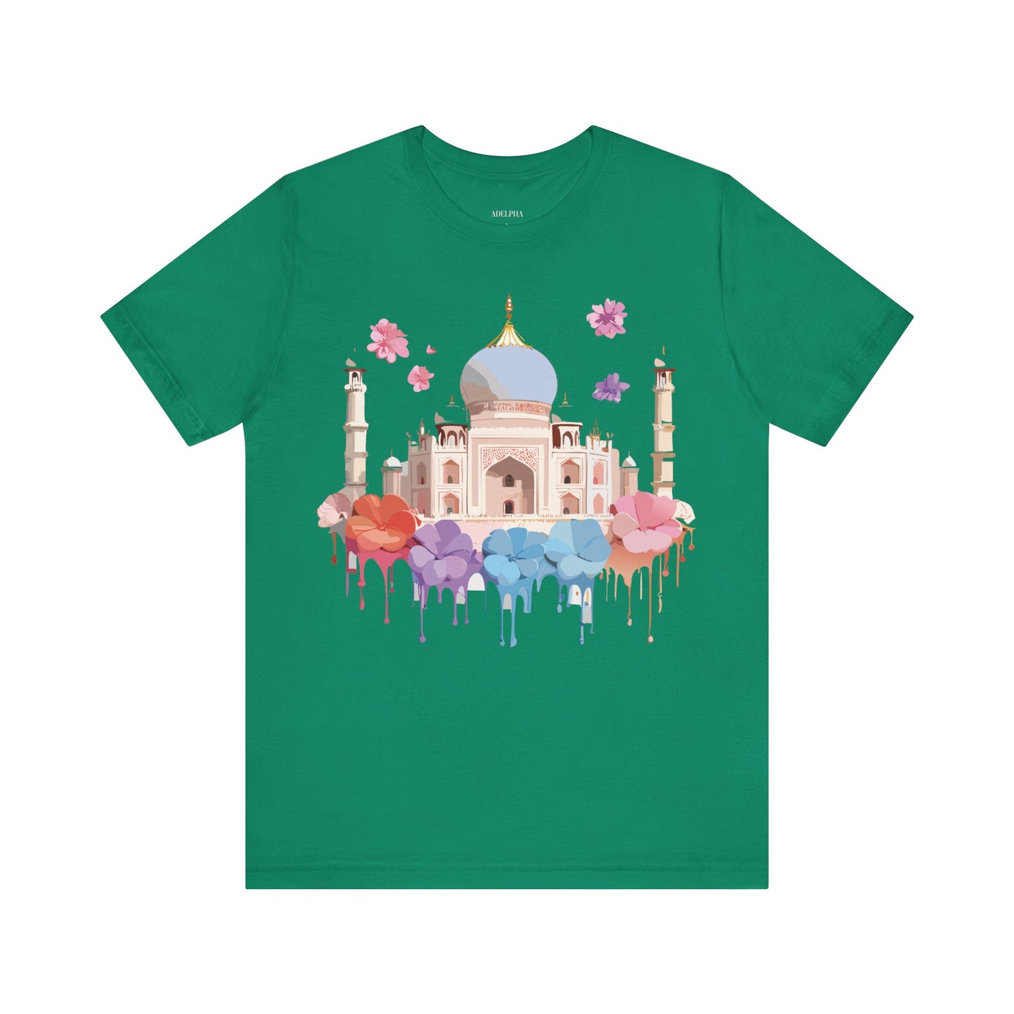 Natural Cotton Tee Shirt - Taj Mahal, India Printify