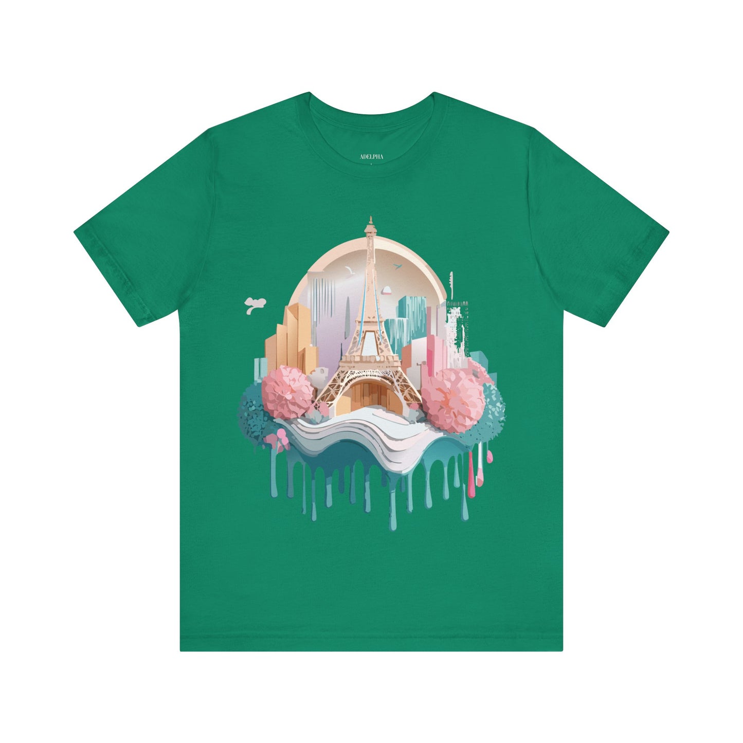 Natural Cotton Tee Shirt - Beautiful Places Collection - Paris Printify