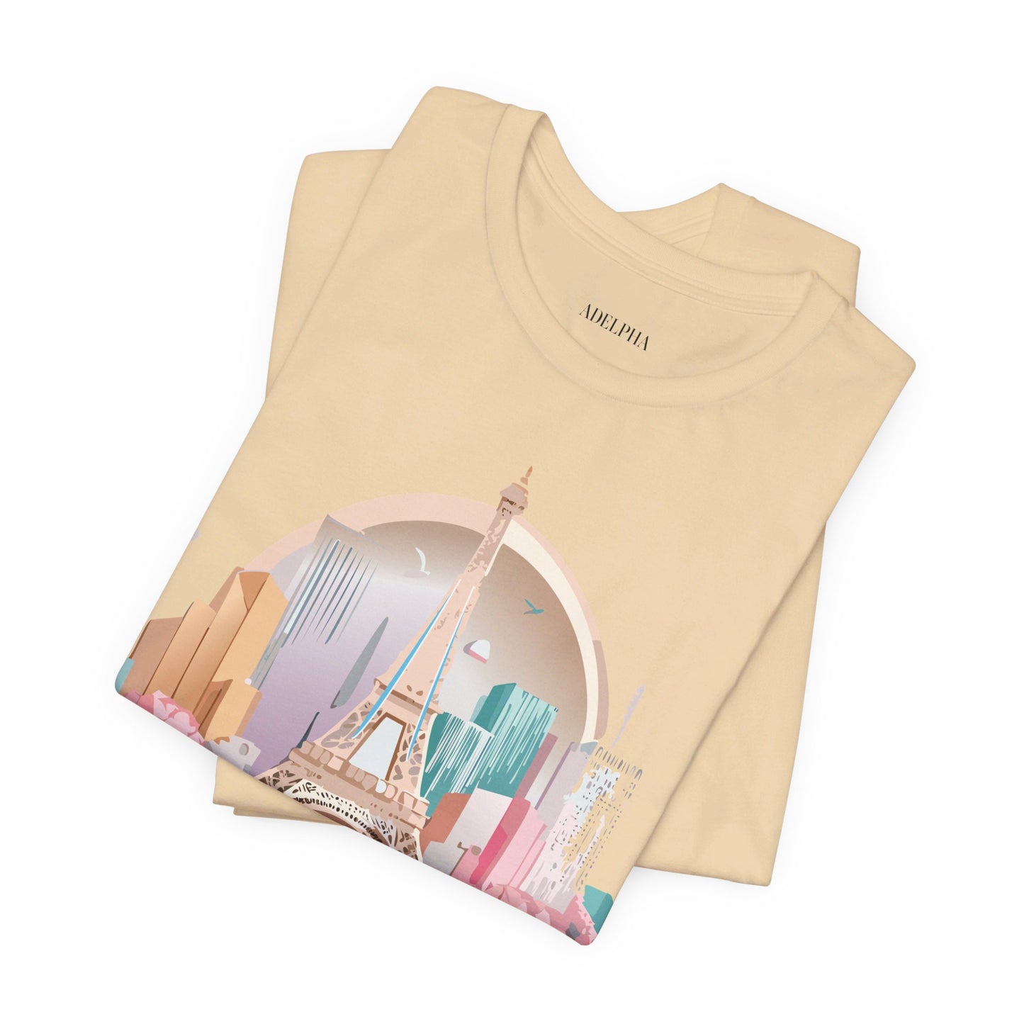 Natural Cotton Tee Shirt - Beautiful Places Collection - Paris Printify