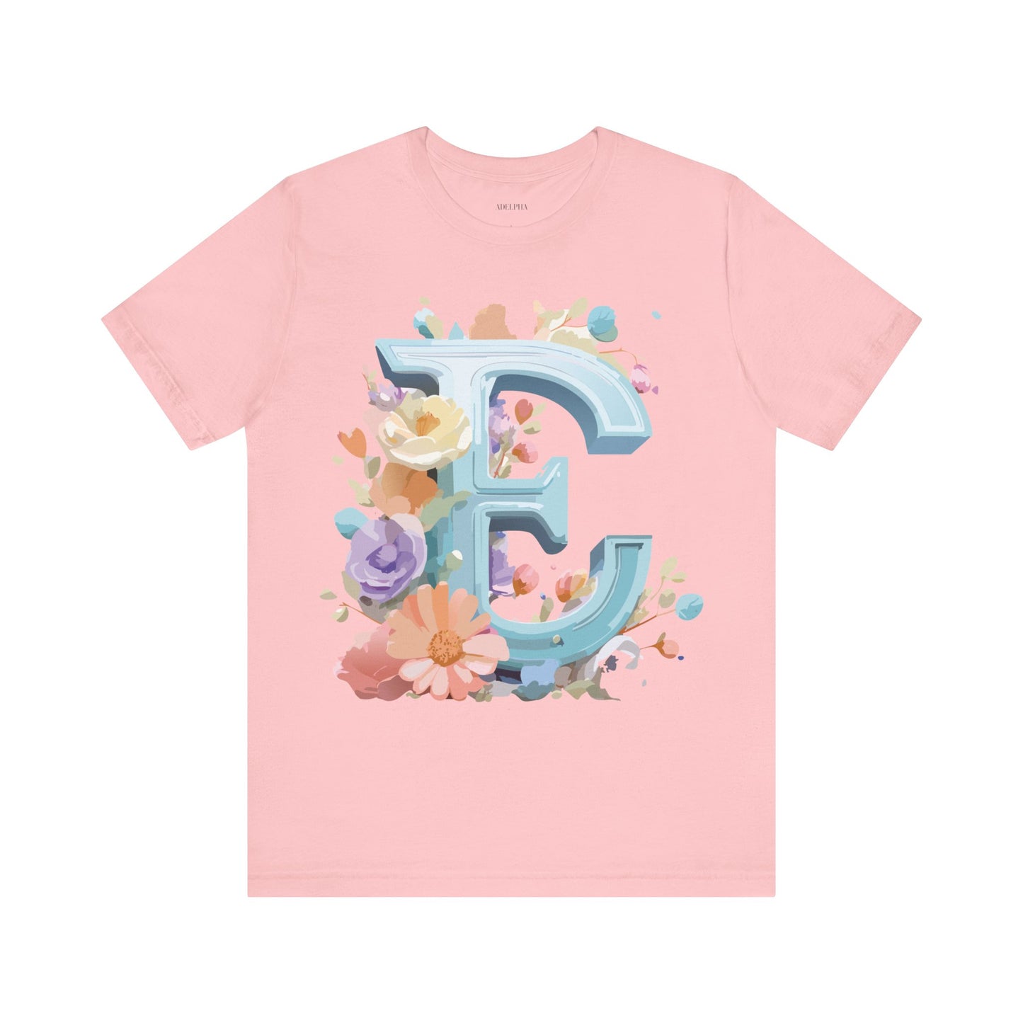Natural Cotton Tee Shirt - Letters Collection - E Printify