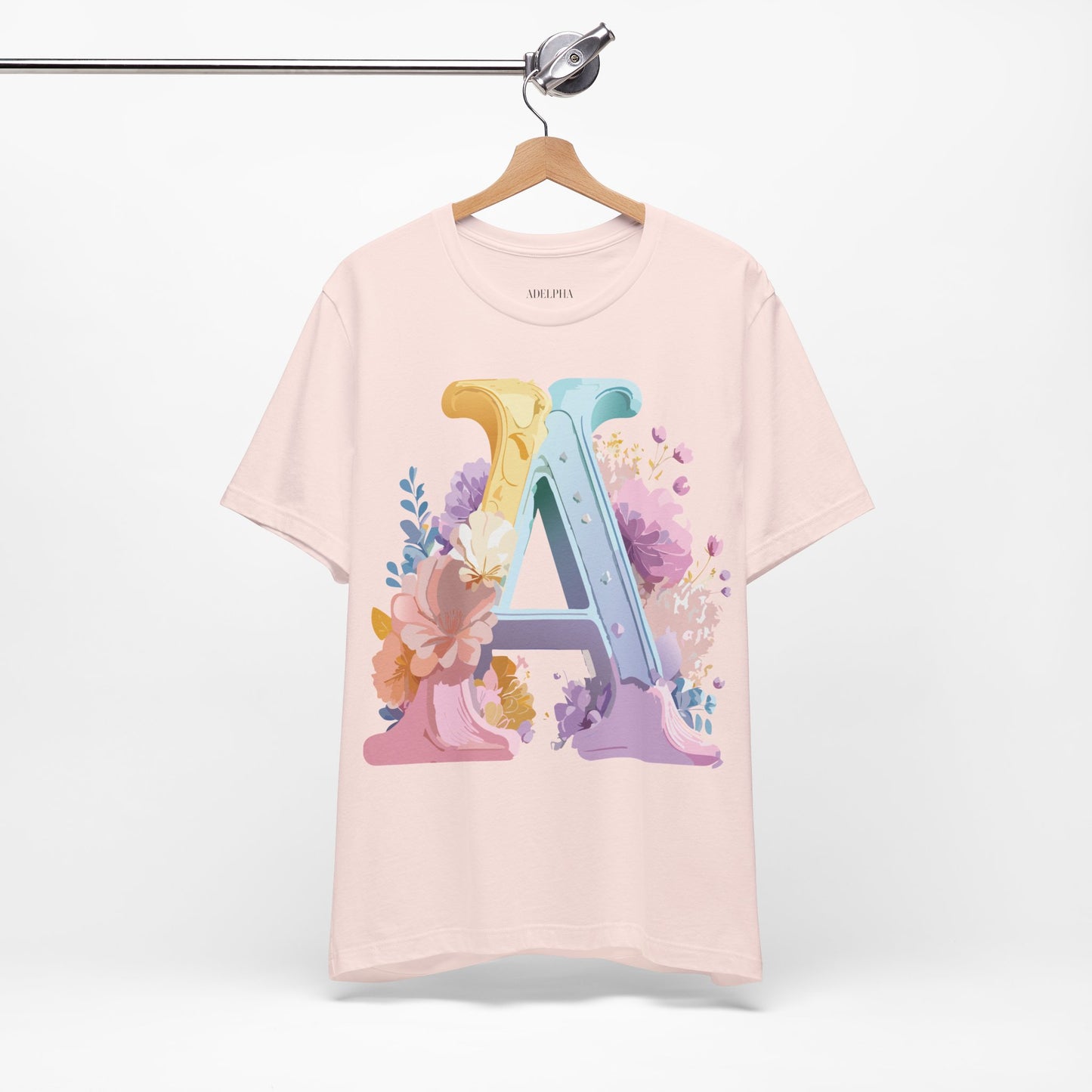 Natural Cotton Tee Shirt - Letters Collection - A Printify