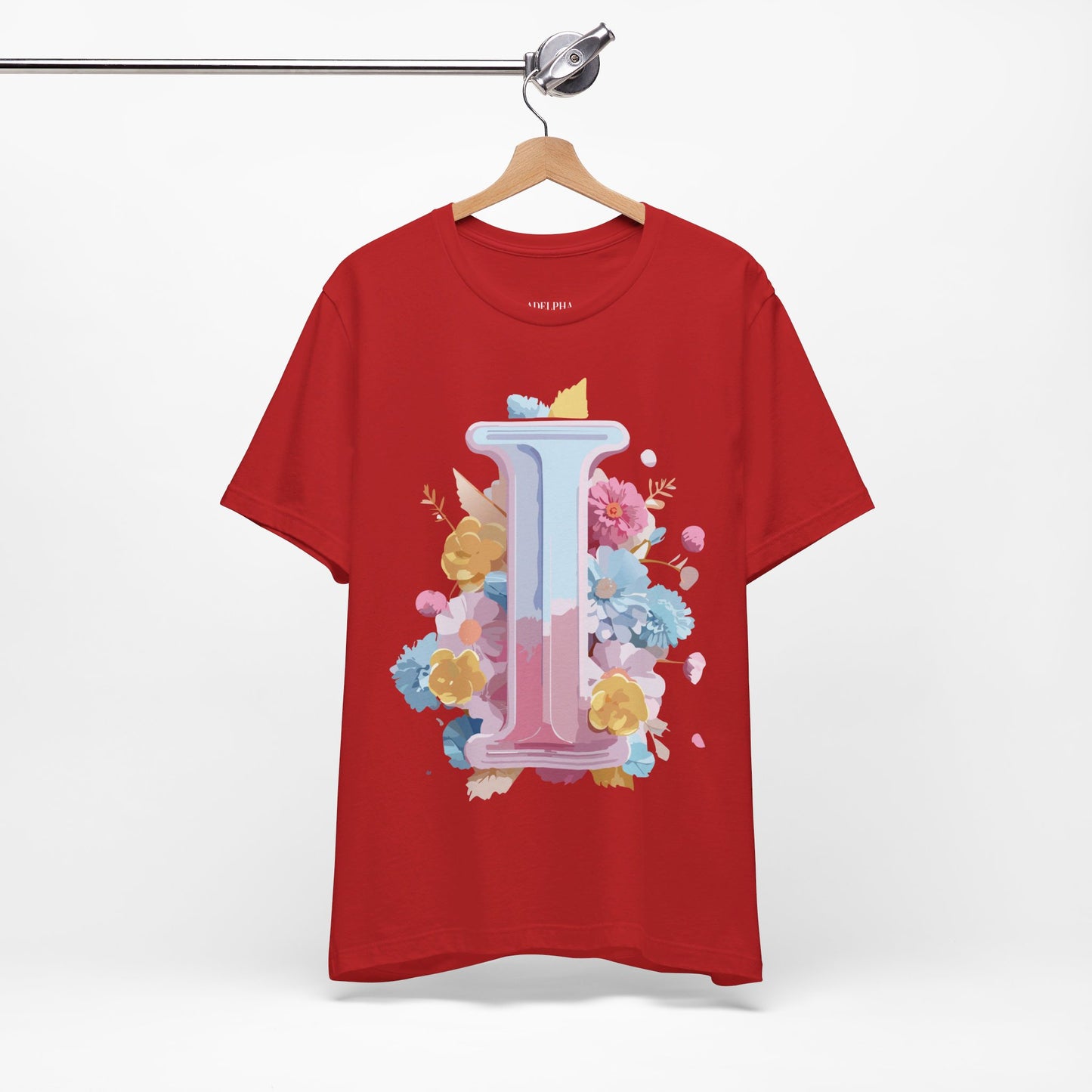 Natural Cotton Tee Shirt - Letters Collection - I Printify