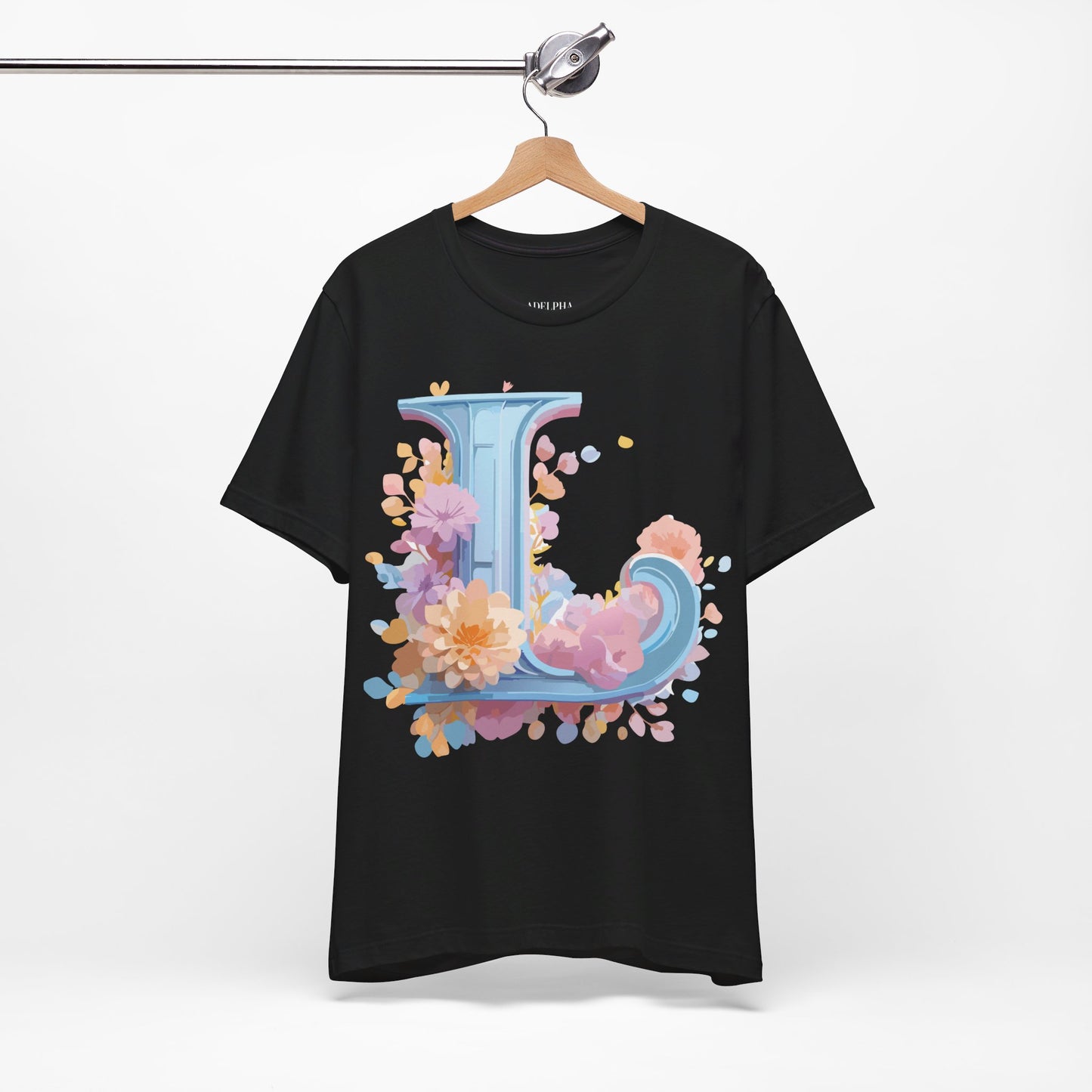 Natural Cotton Tee Shirt - Letters Collection - L Printify