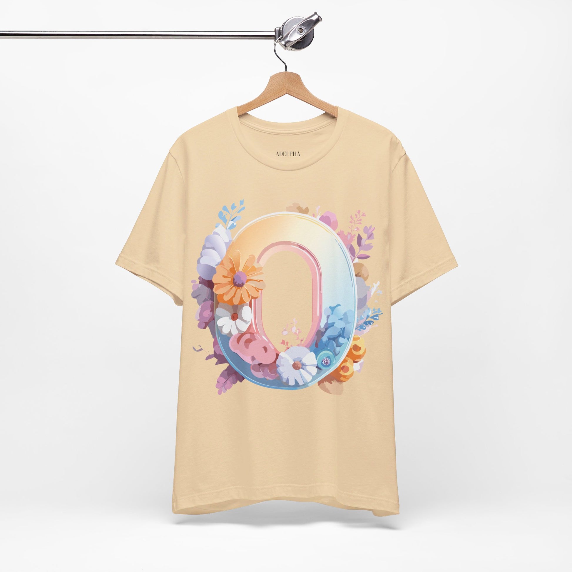 Natural Cotton Tee Shirt - Letters Collection - O Printify