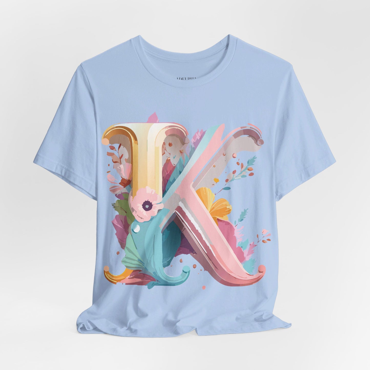 Natural Cotton Tee Shirt - Letters Collection - K Printify