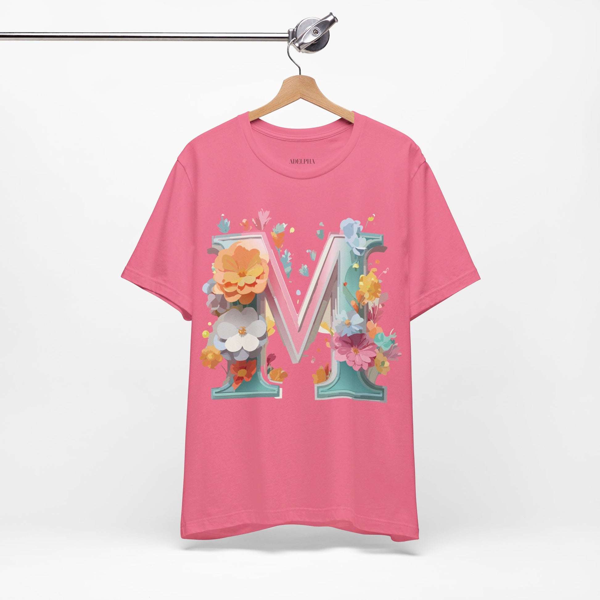 Natural Cotton Tee Shirt - Letters Collection - M Printify