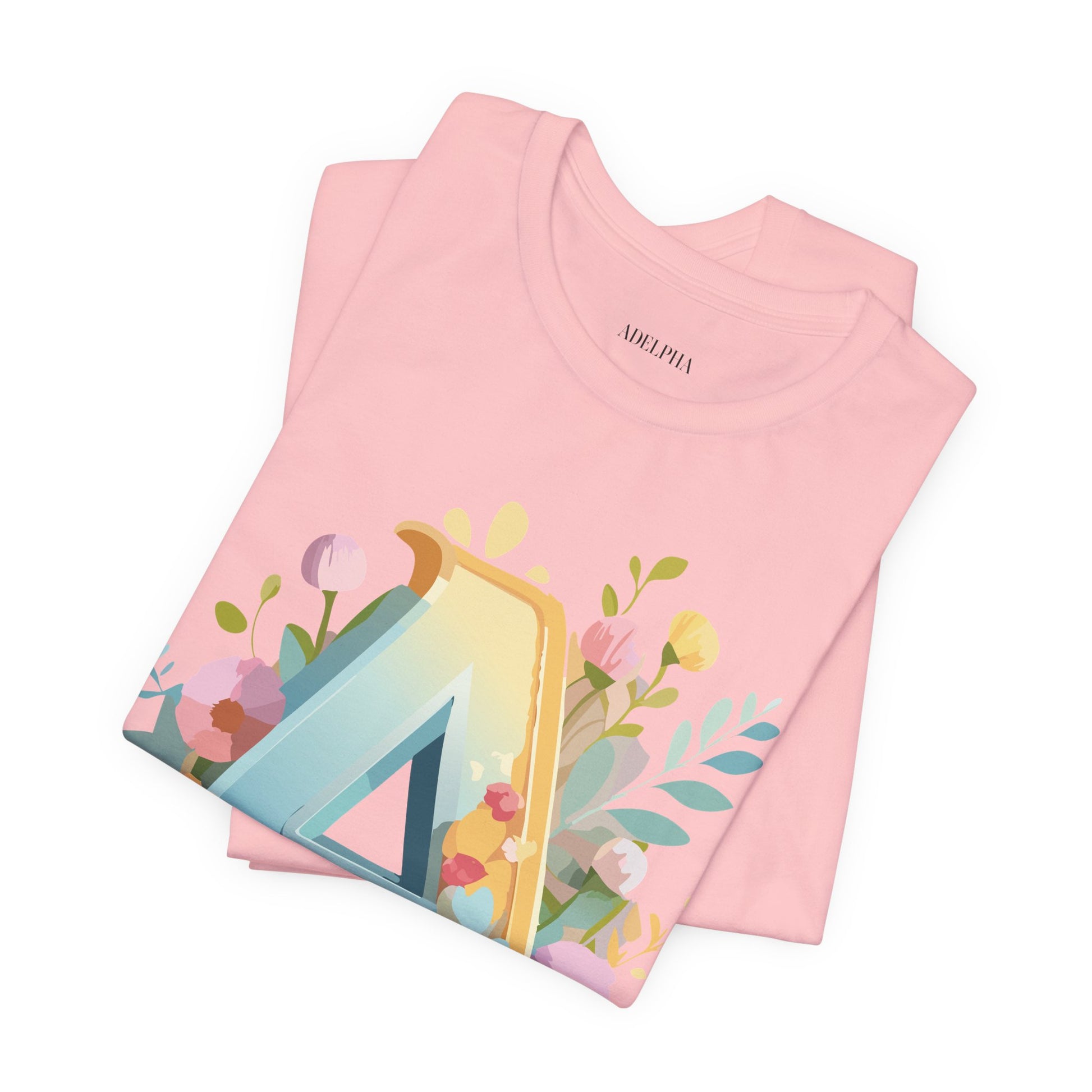Natural Cotton Tee Shirt - Letters Collection - A Printify