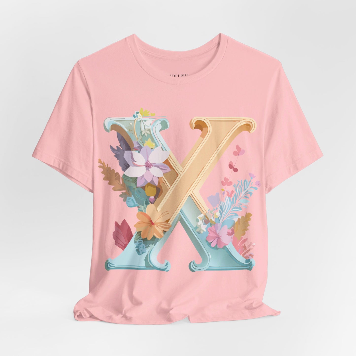 Natural Cotton Tee Shirt - Letters Collection - X Printify