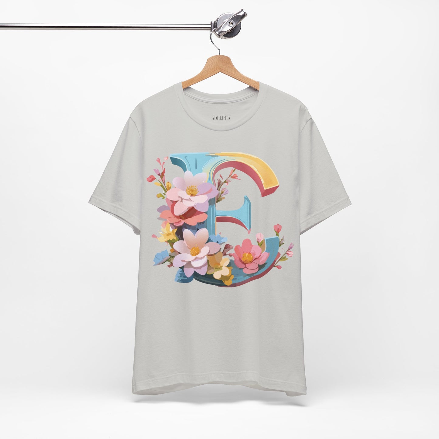 Natural Cotton Tee Shirt - Letters Collection - E Printify
