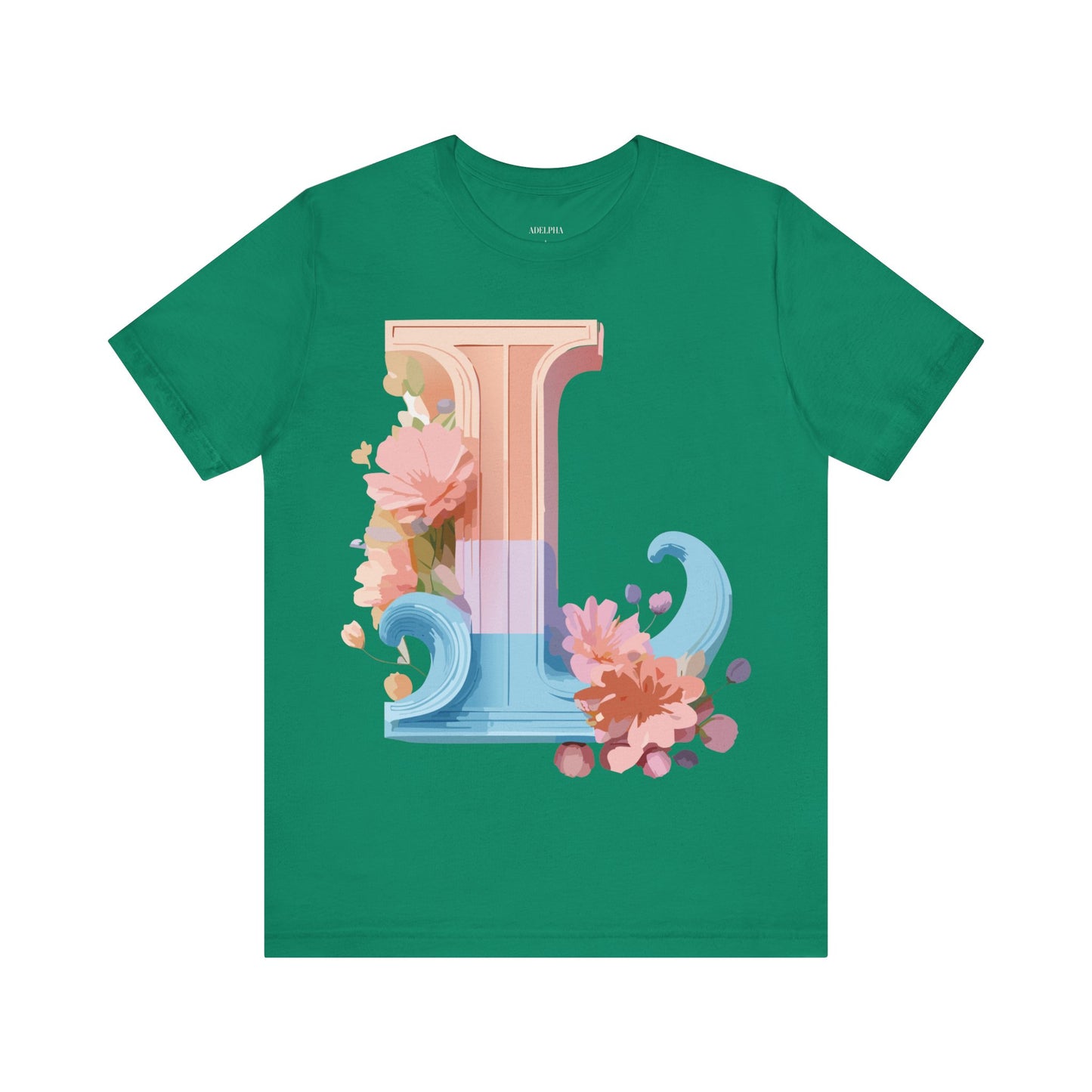 Natural Cotton Tee Shirt - Letters Collection - L Printify