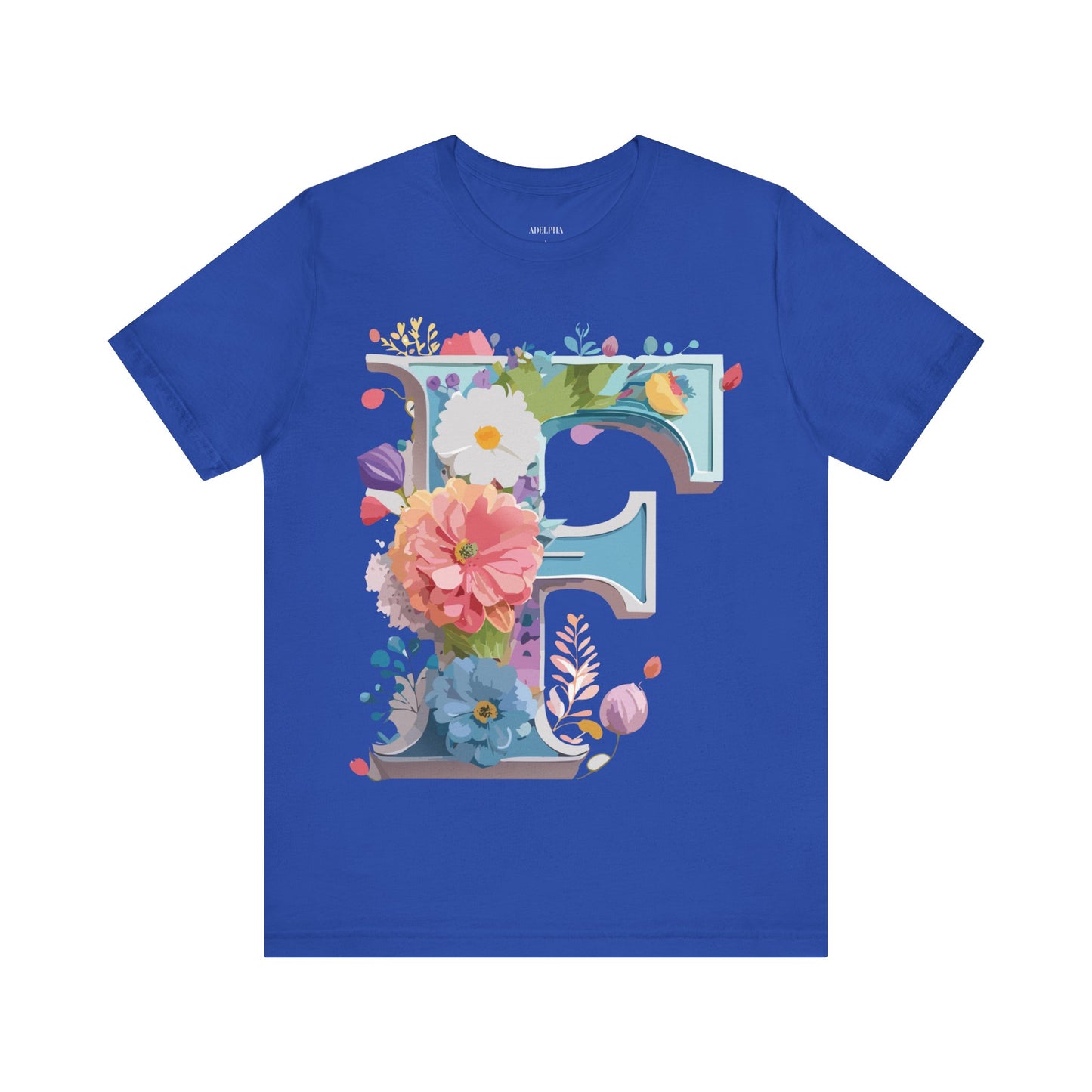Natural Cotton Tee Shirt - Letters Collection - F Printify