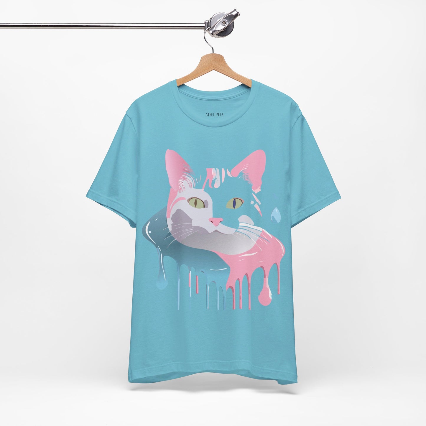 Natural Cotton Tee Shirt with Cat Printify