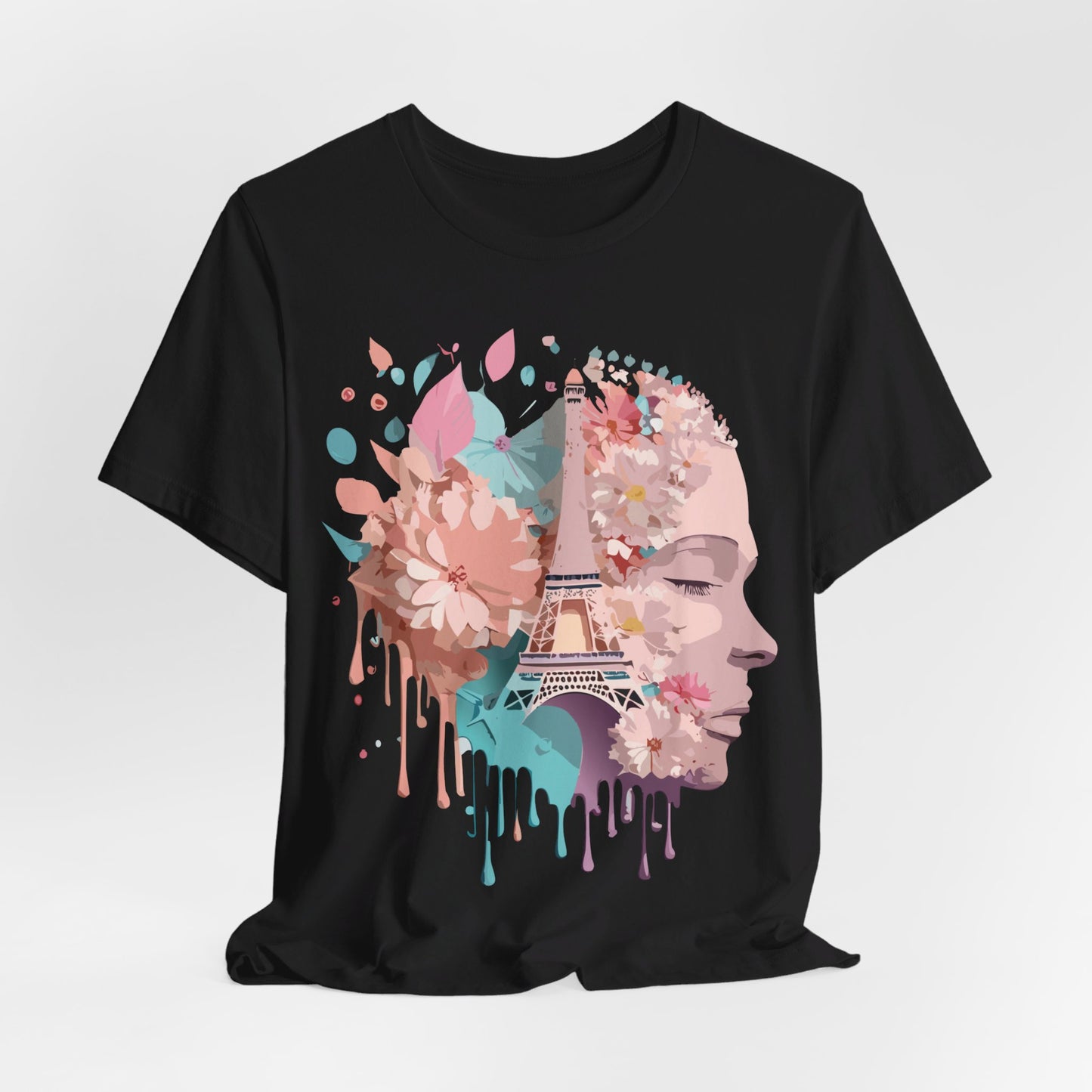 Natural Cotton Tee Shirt - Beautiful Places Collection - Paris Printify