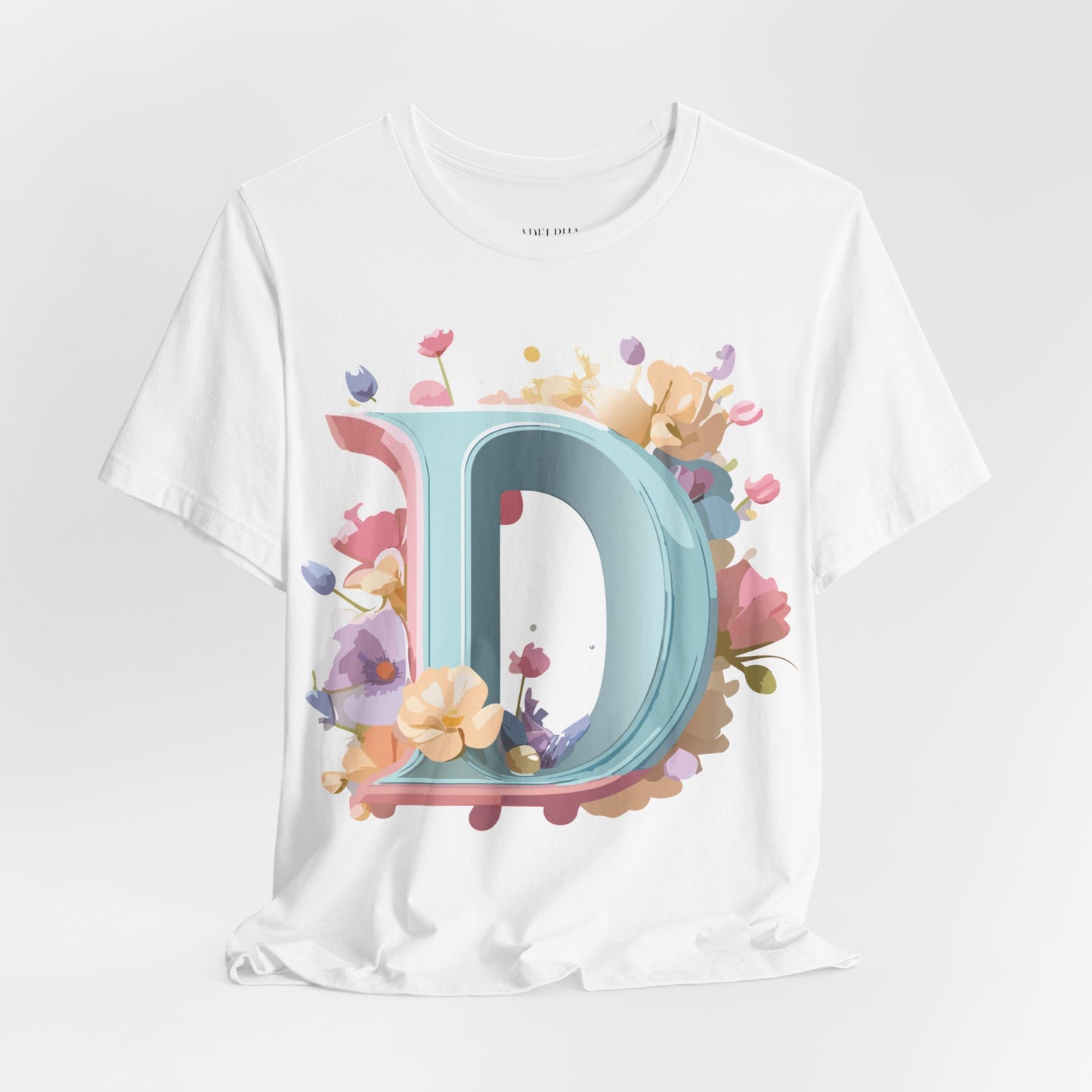 Natural Cotton Tee Shirt - Letters Collection - D Printify