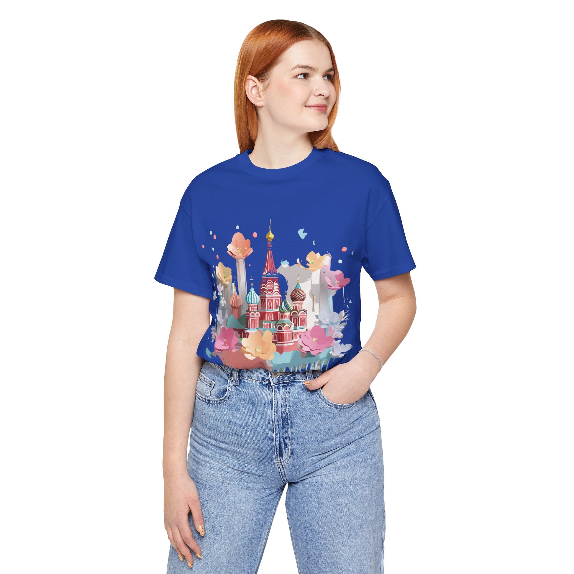 Natural Cotton Tee Shirt - Beautiful Places Collection - Moscow Printify