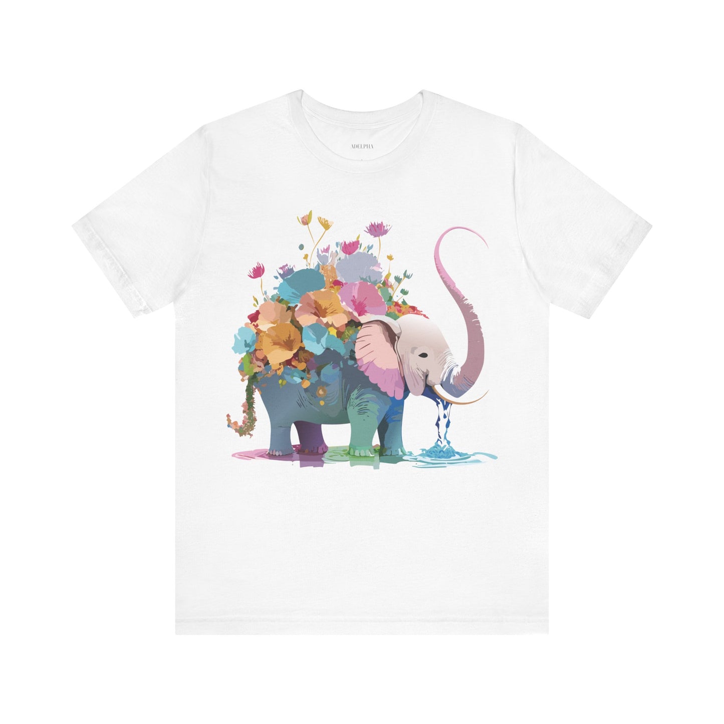 Natural Cotton Tee Shirt with Elephant Printify