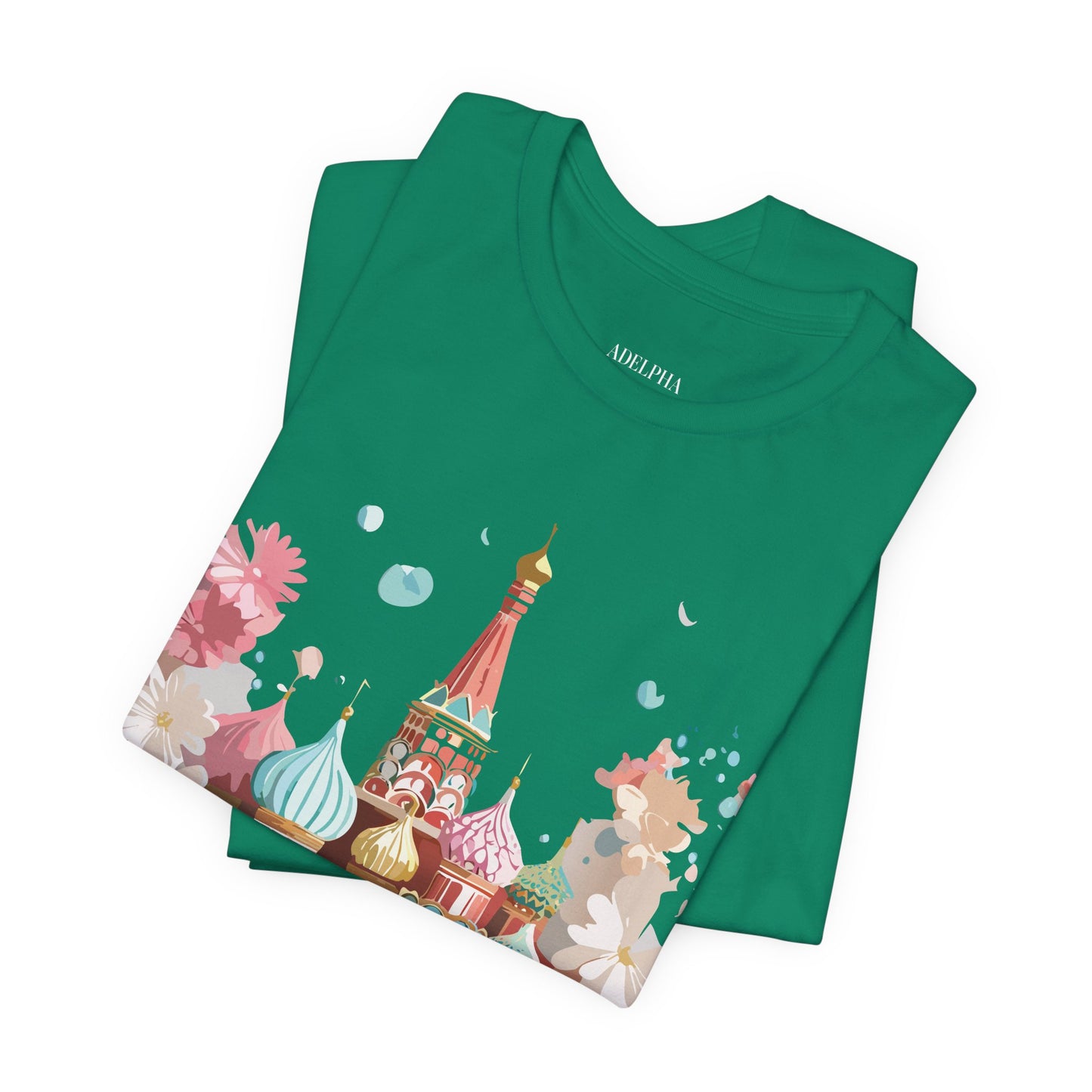 Natural Cotton Tee Shirt - Beautiful Places Collection - Moscow Printify