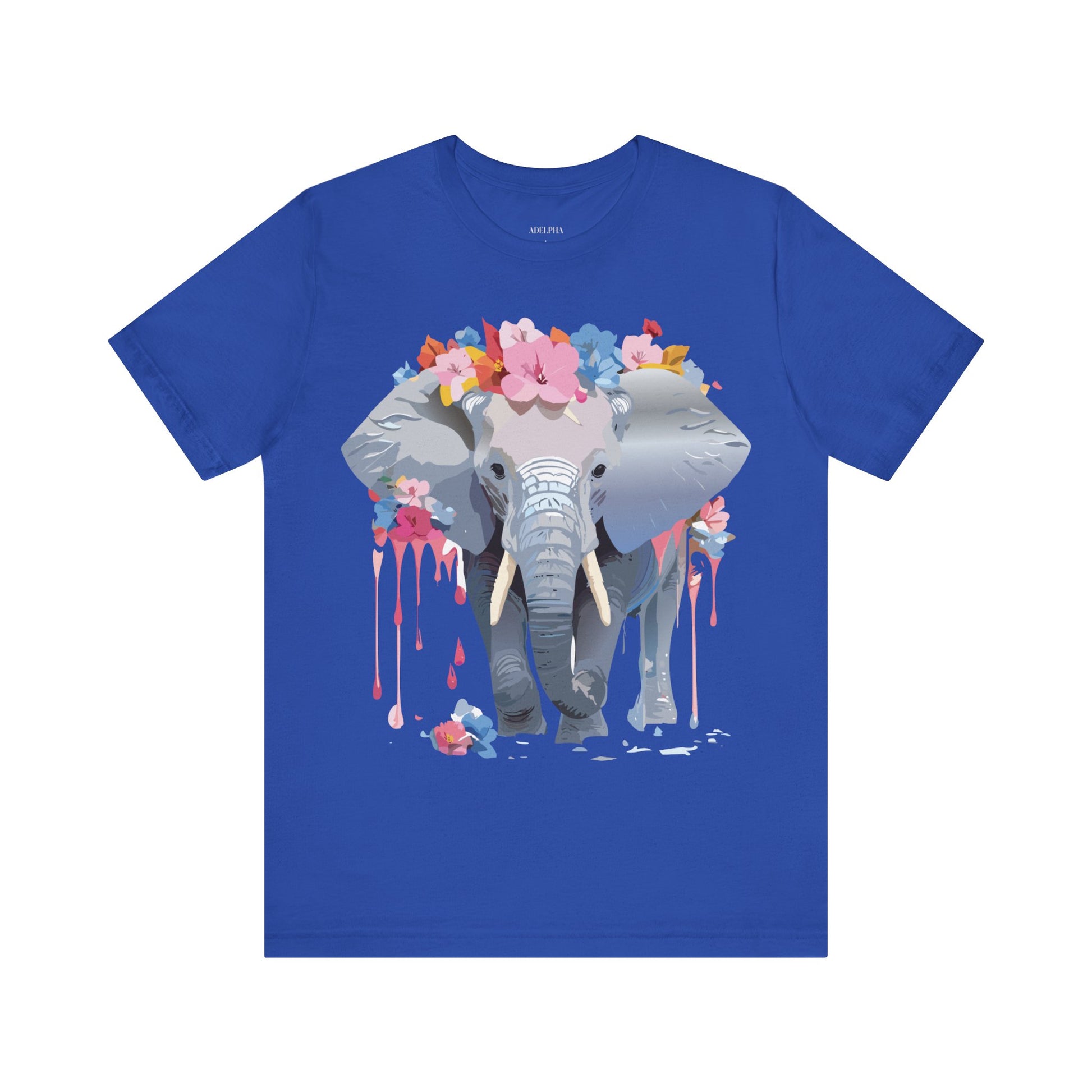Natural Cotton Tee Shirt with Elephant Printify