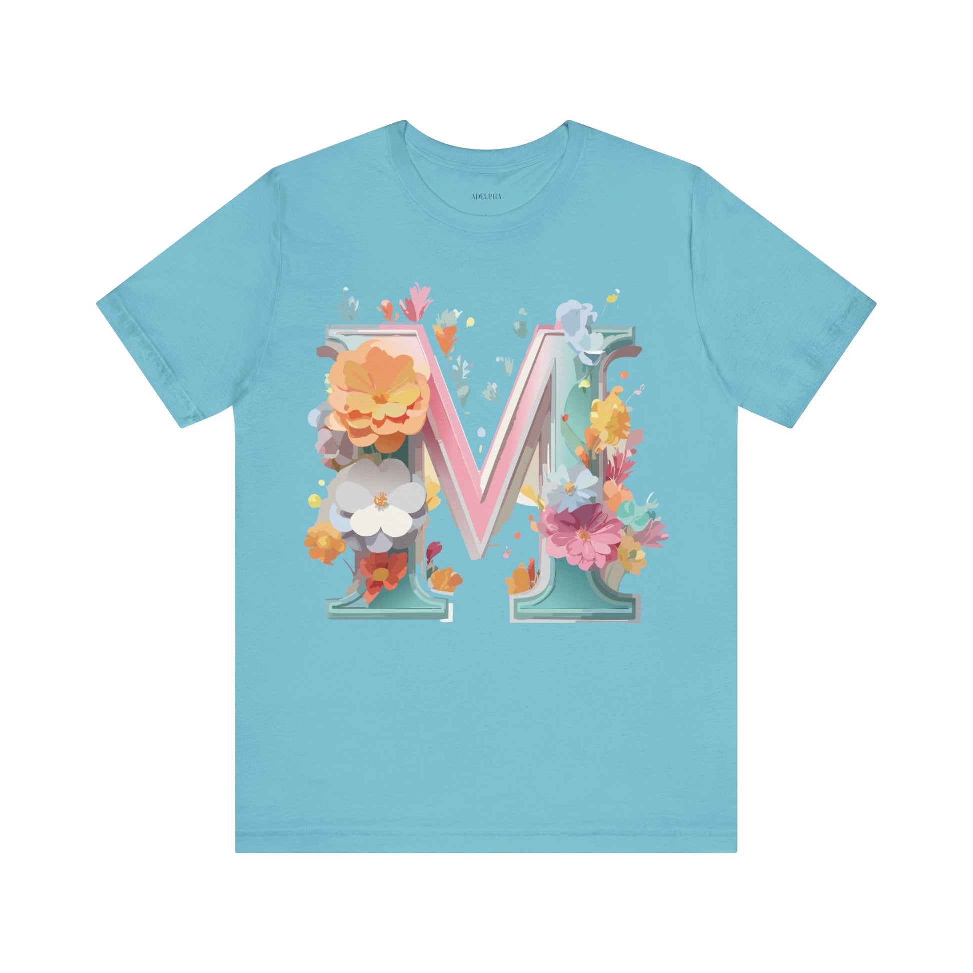 Natural Cotton Tee Shirt - Letters Collection - M Printify