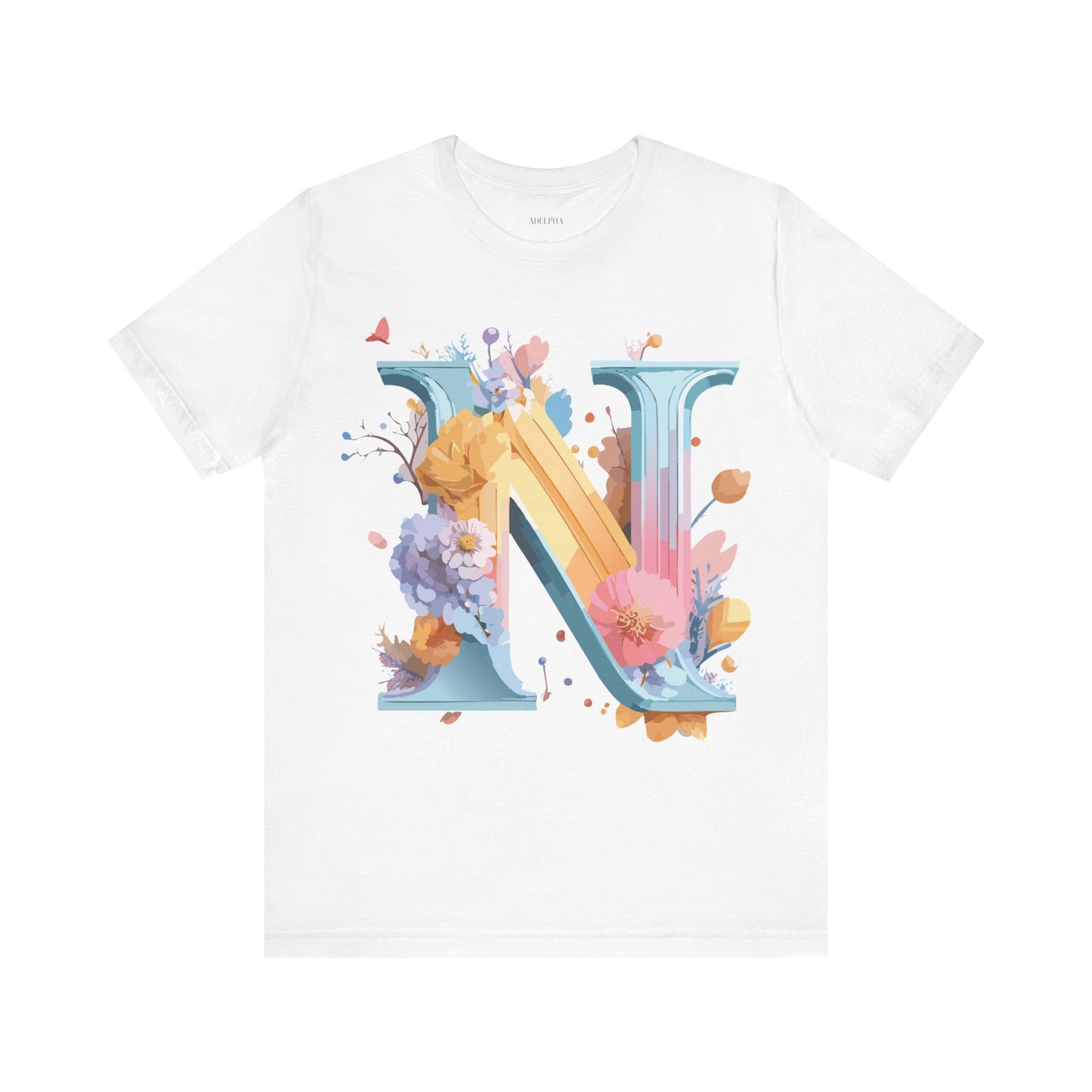 Natural Cotton Tee Shirt - Letters Collection - N Printify