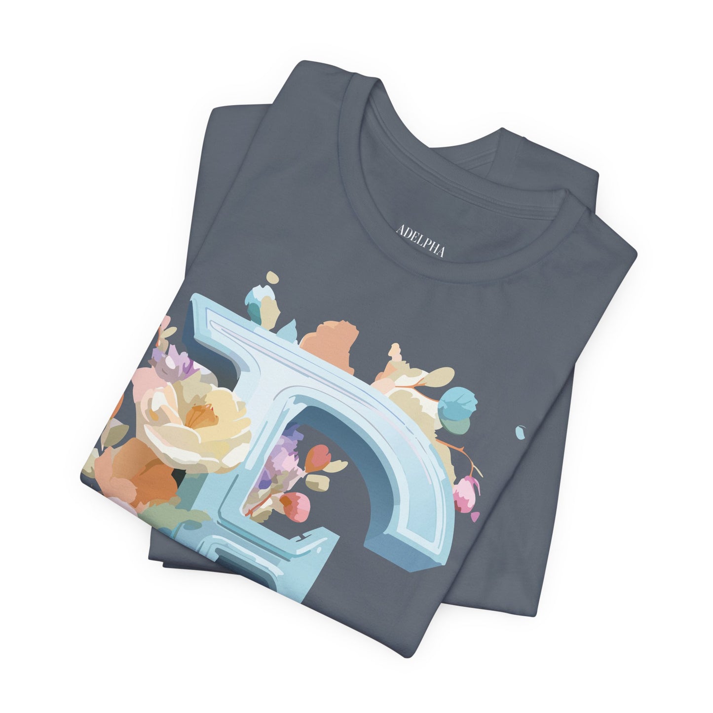 Natural Cotton Tee Shirt - Letters Collection - E Printify