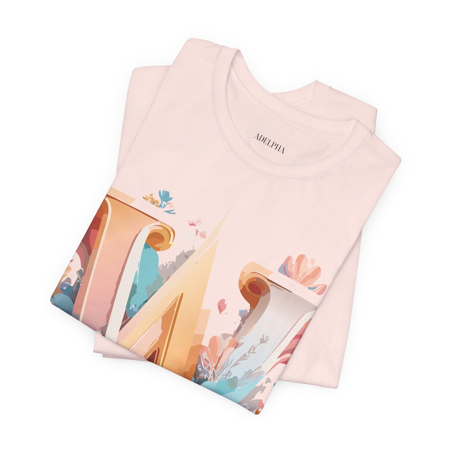 Natural Cotton Tee Shirt - Letters Collection - W Printify