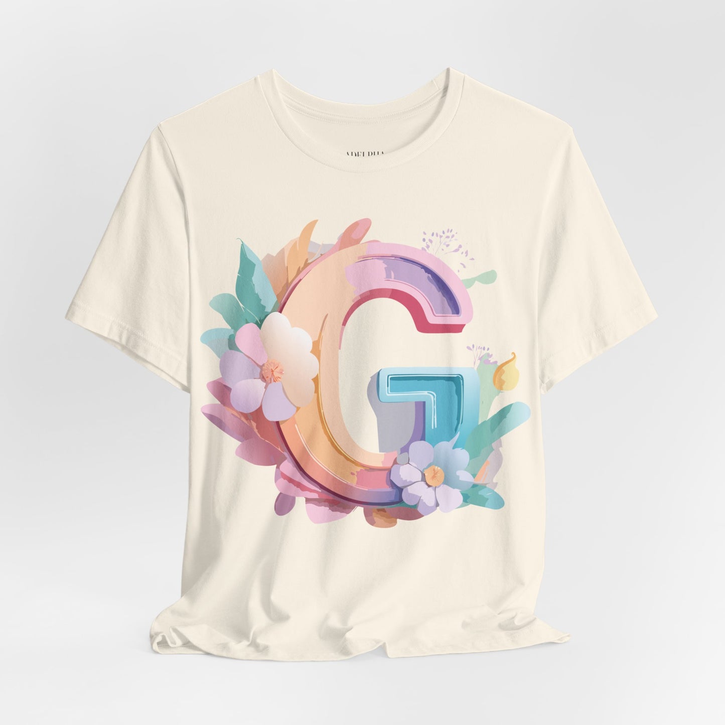 Natural Cotton Tee Shirt - Letters Collection - G Printify