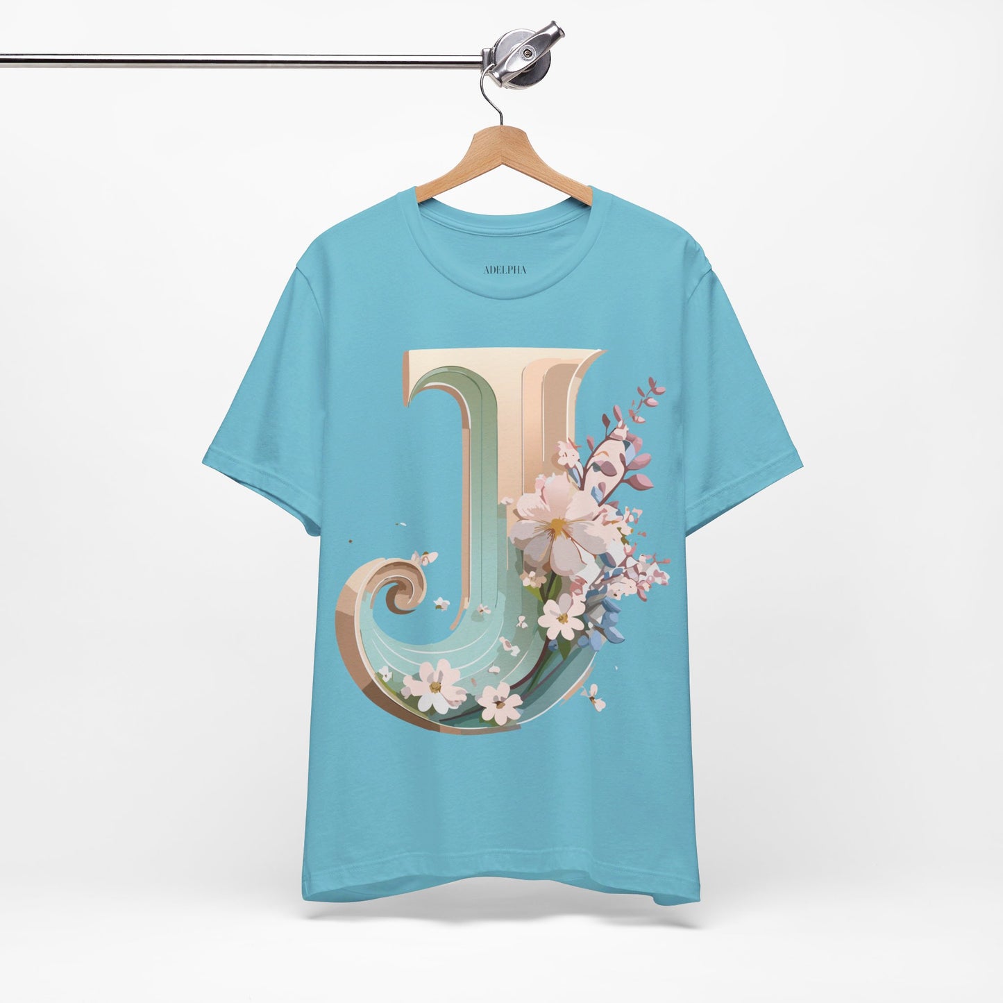 Natural Cotton Tee Shirt - Letters Collection - J Printify