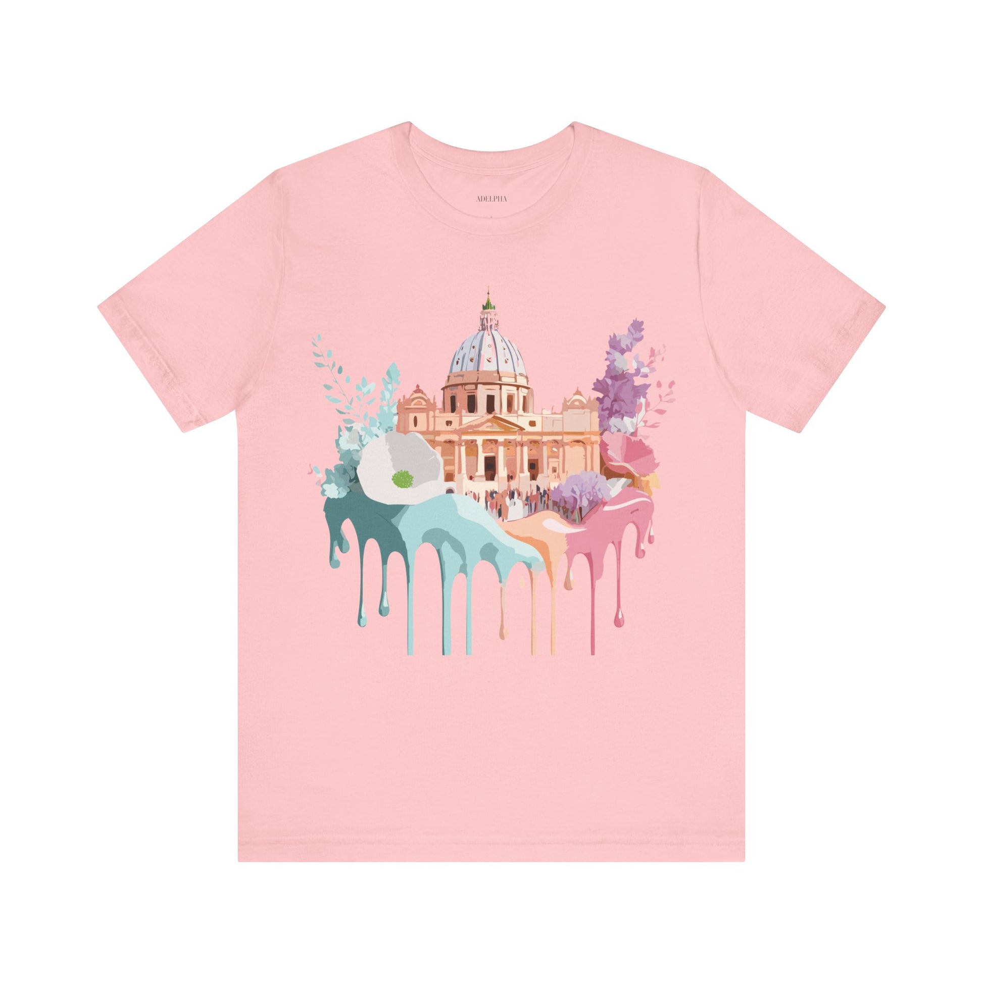 Natural Cotton Tee Shirt - Beautiful Places Collection - Rome Printify