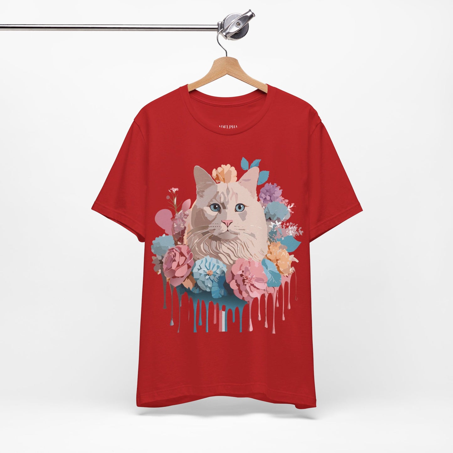 Natural Cotton Tee Shirt with Cat Printify