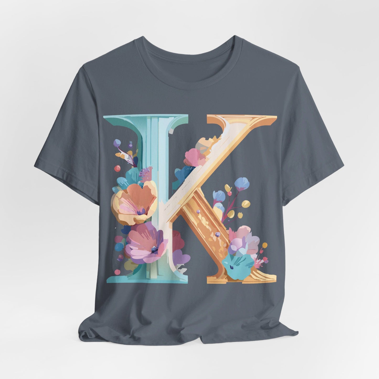 Natural Cotton Tee Shirt - Letters Collection - K Printify