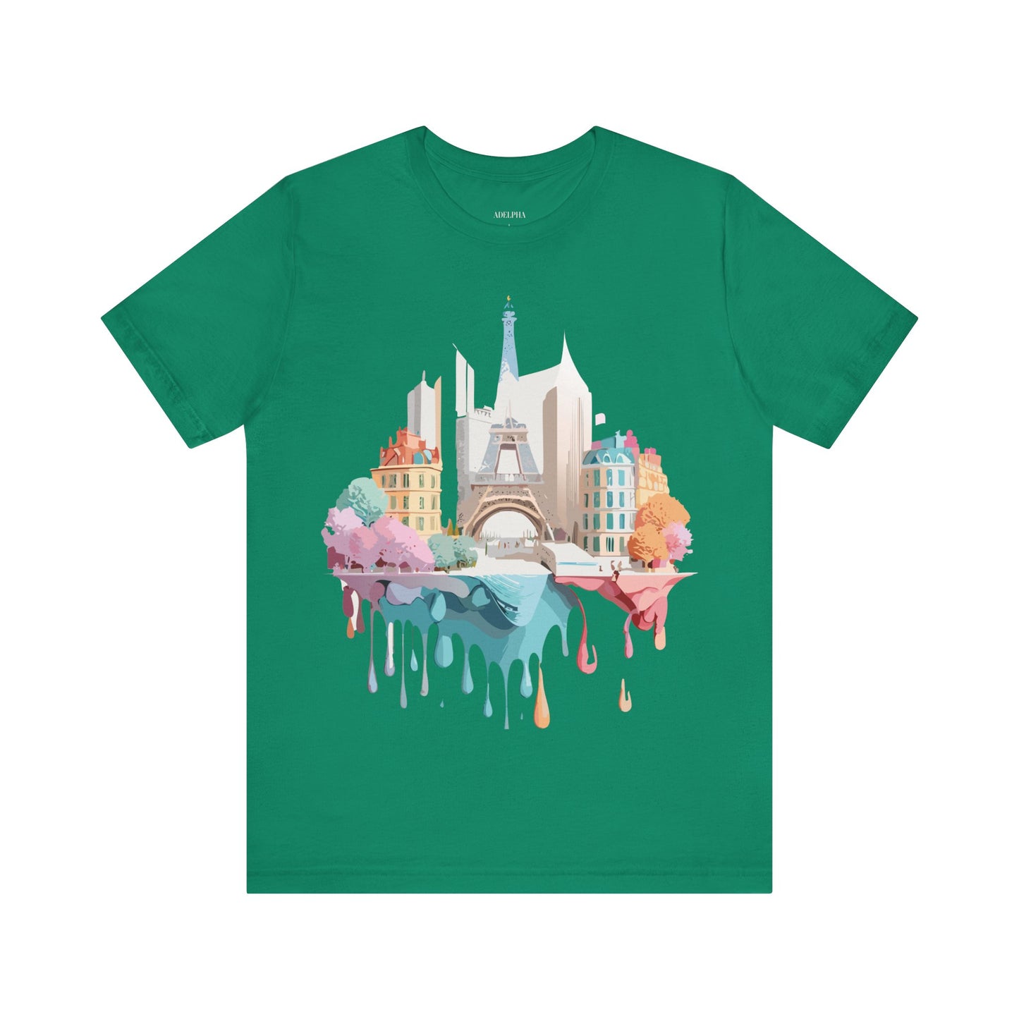 Natural Cotton Tee Shirt - Beautiful Places Collection - Paris Printify