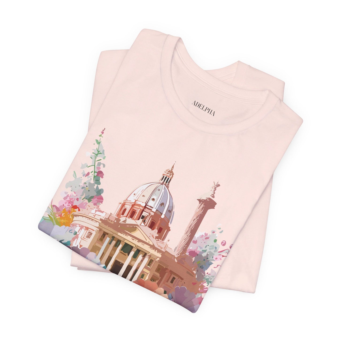 Natural Cotton Tee Shirt - Beautiful Places Collection - Rome Printify