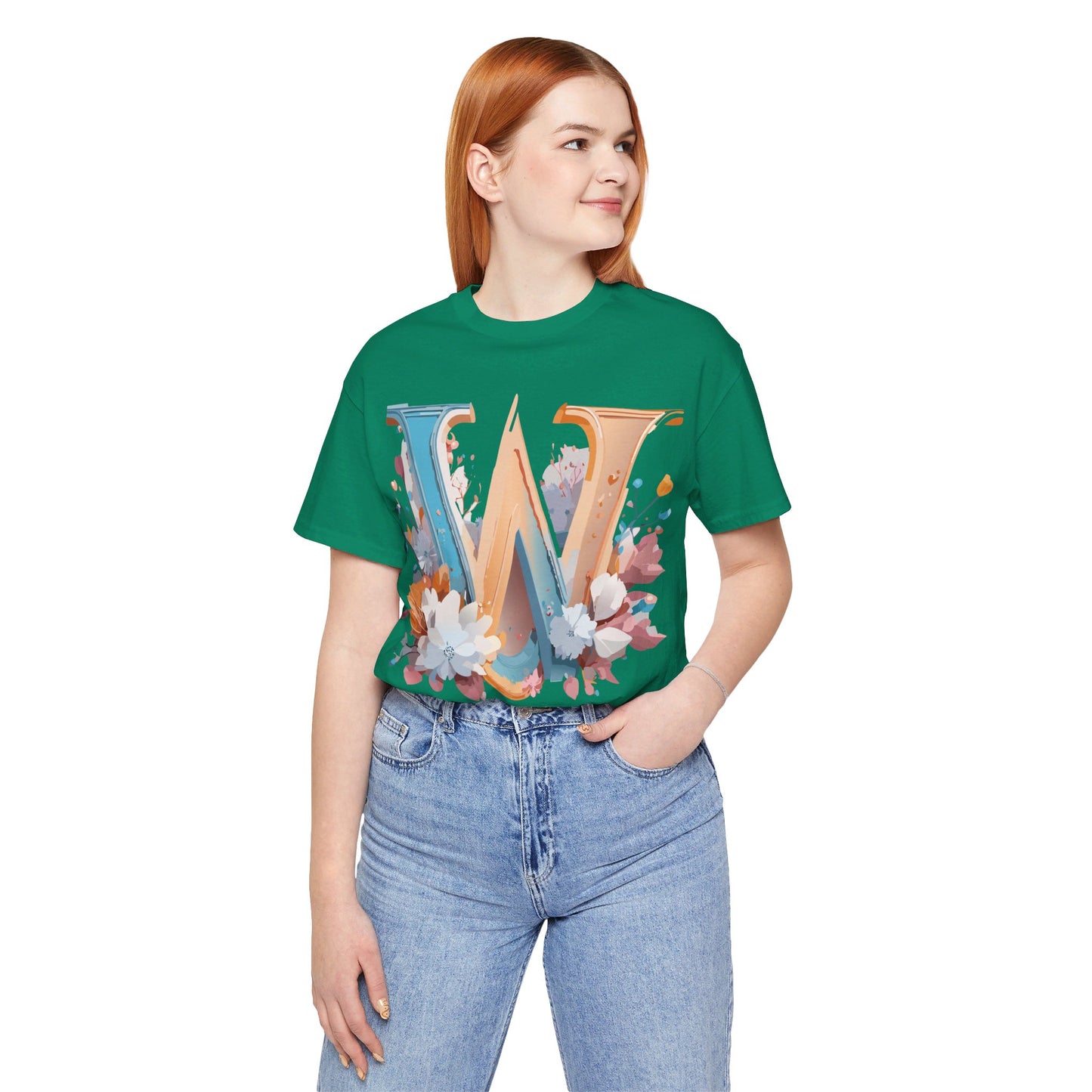 Natural Cotton Tee Shirt - Letters Collection - W Printify