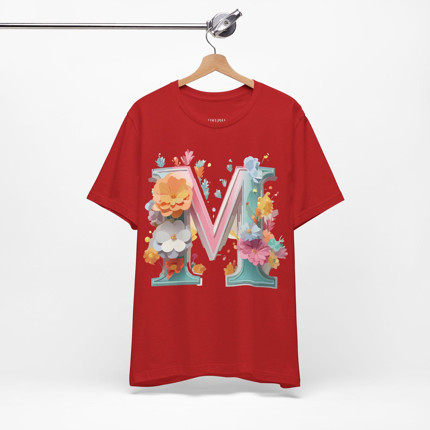 Natural Cotton Tee Shirt - Letters Collection - M Printify
