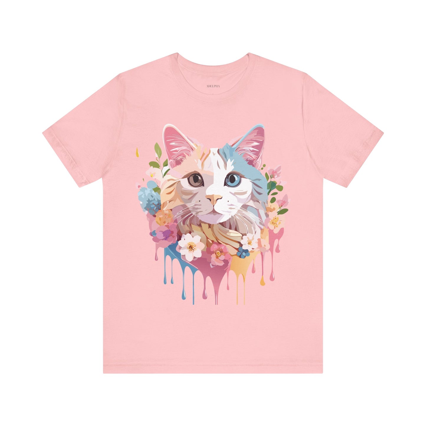 Natural Cotton Tee Shirt with Cat Printify