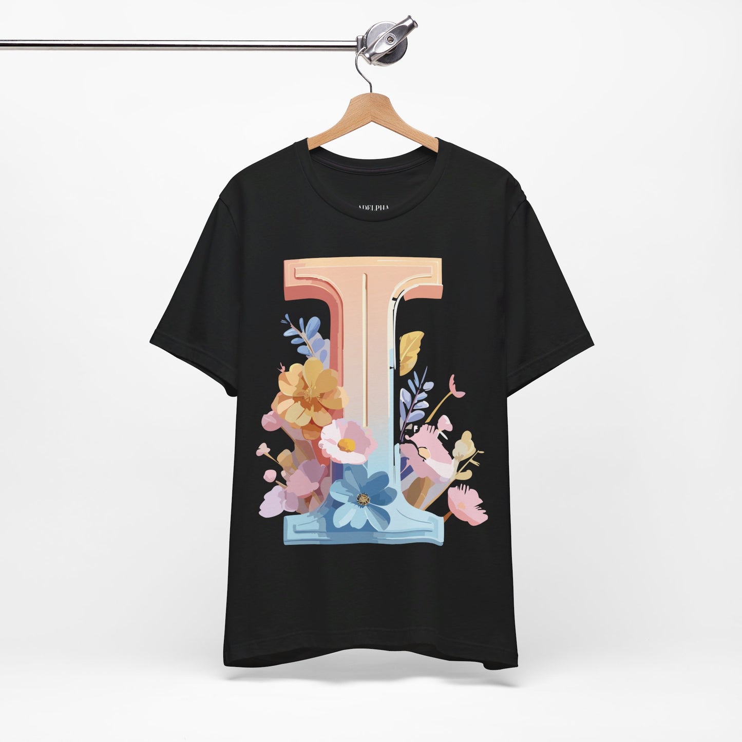 Natural Cotton Tee Shirt - Letters Collection - I Printify