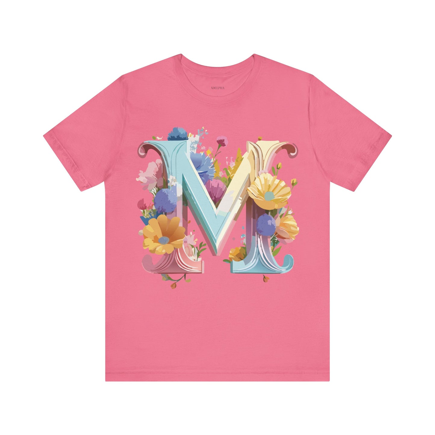 Natural Cotton Tee Shirt - Letters Collection - M Printify