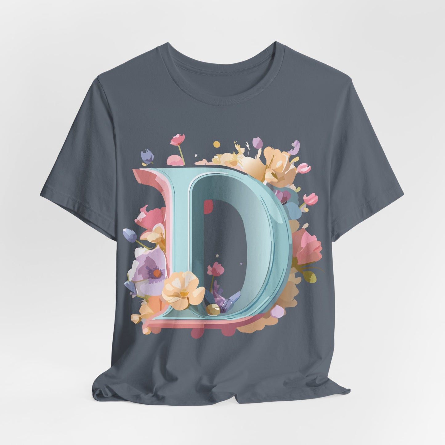 Natural Cotton Tee Shirt - Letters Collection - D Printify