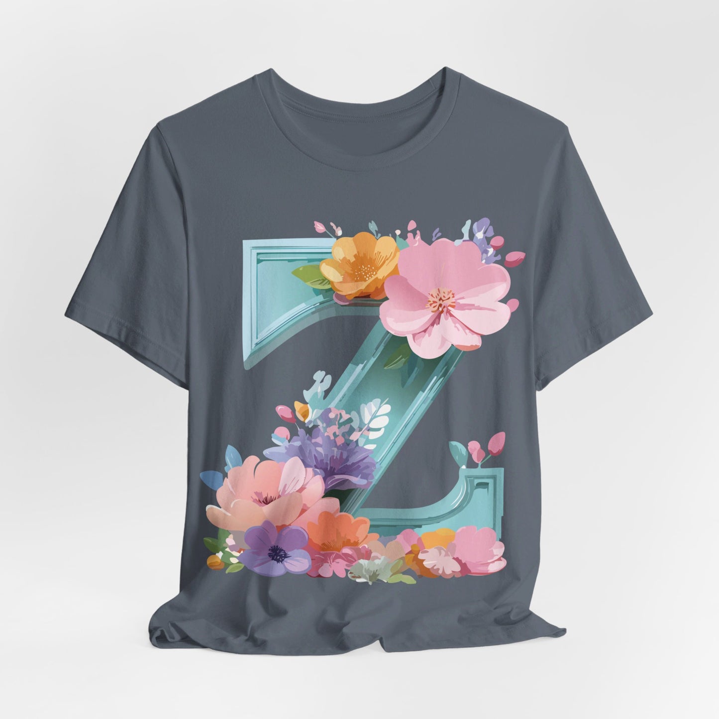 Natural Cotton Tee Shirt - Letters Collection - Z Printify