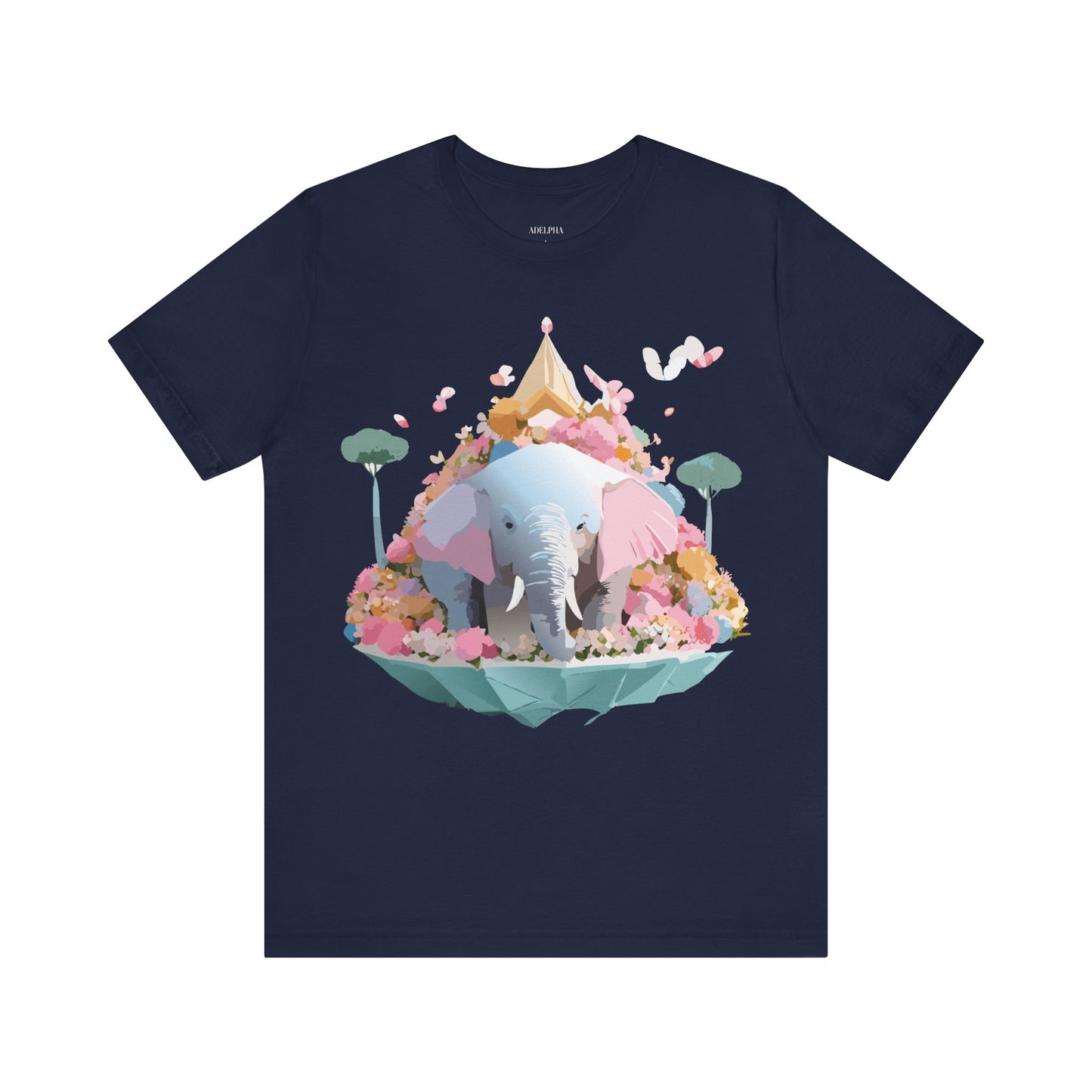 Natural Cotton Tee Shirt with Elephant Printify