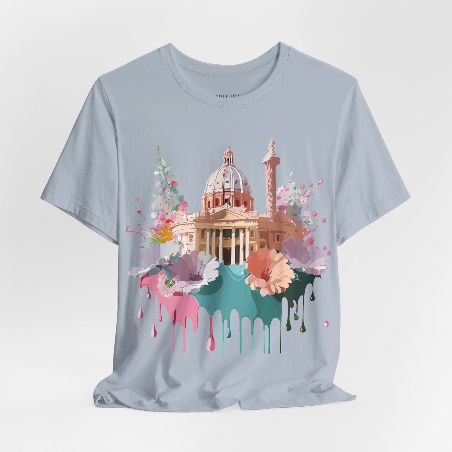 Natural Cotton Tee Shirt - Beautiful Places Collection - Rome Printify