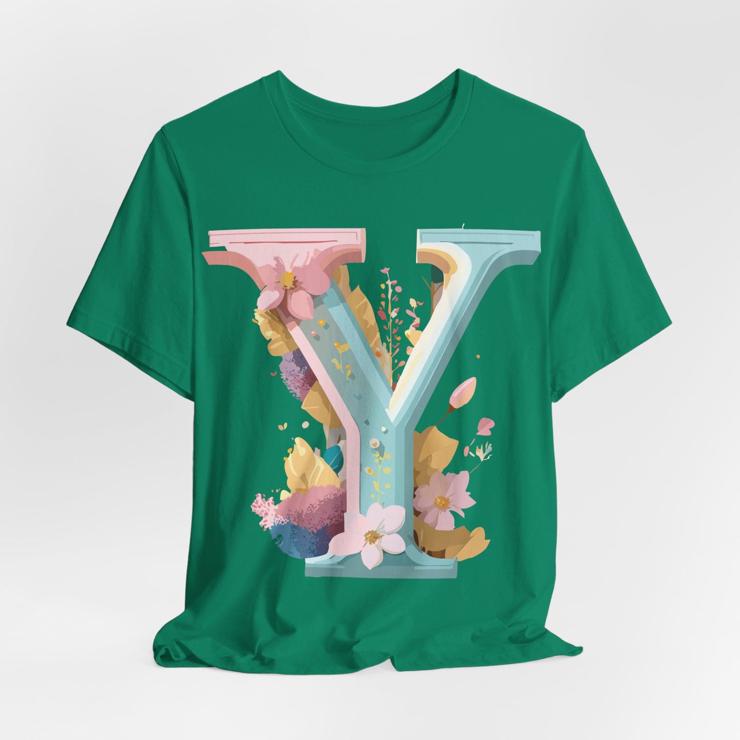Natural Cotton Tee Shirt - Letters Collection - Y Printify