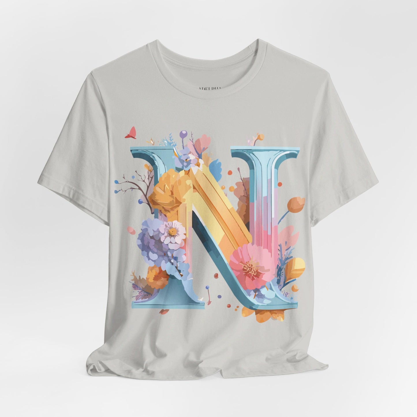 Natural Cotton Tee Shirt - Letters Collection - N Printify